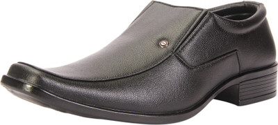 

Dokmen Black Men's Formal Shoes Slip On For Men(Black