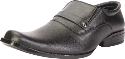 

Dokmen Black Men's Formal Shoes Slip On For Men(Black