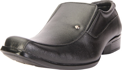 

Dokmen Black Men's Formal Shoes Slip On For Men(Black