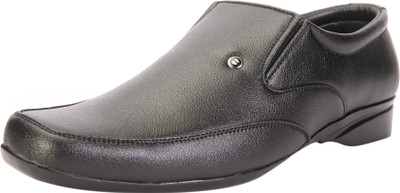 

Dokmen Black Men's Formal Shoes Slip On For Men(Black