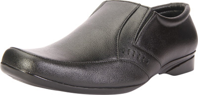 

Dokmen Black Men's Formal Shoes Slip On For Men(Black