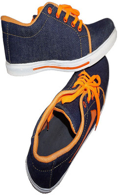 Accurate Traders Sneakers For Men(Orange, Blue