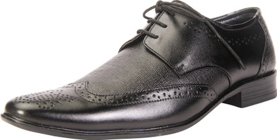 

Dokmen Black Men's Formal Shoes Lace Up For Men(Black