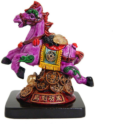 

DivyaMantra Feng Shui Pink Horse for power and success Decorative Showpiece - 7 cm(Polyresin, Pink)