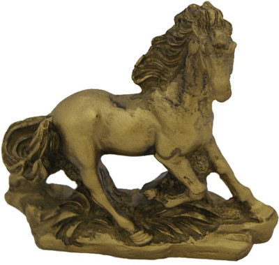 

DivyaMantra Feng Shui Horse For Victory And Success Decorative Showpiece - 7.5 cm(Polyresin, Yellow)