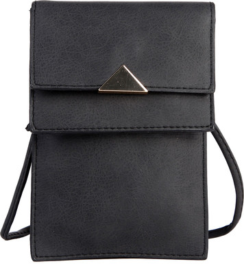 

Hawai Girls Casual Black PU Sling Bag