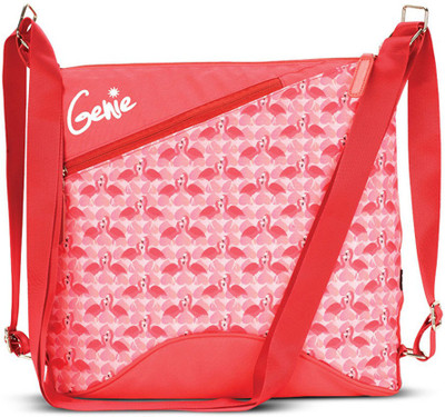

Genie Girls Casual Pink Nylon Sling Bag