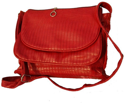 

surmount Girls Casual Maroon Leatherette Sling Bag