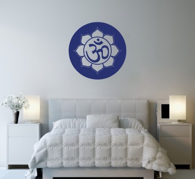 Decor Villa 58 cm Wall Sticker (Om,Surface Covering Aera - 58 x 58cm) Removable Sticker(Pack of 1)