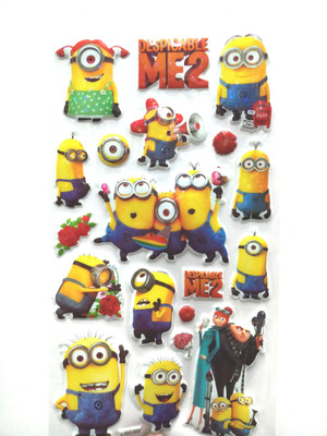 

AARTI  PUFFY Sticker(Pack of 2, Yellow;blue