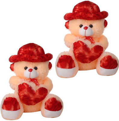 

ATTRACTIVE 3 FEET CUTE SITTING TEDDY BEAR WITH HEART BUY 1 GET 1 - 90 cm(Cream)