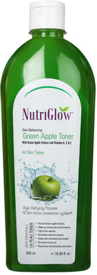 

NutriGlow Skin Balancing Green Apple Toner With Vitamin A,C & E(500 ml)