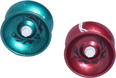 

Homeshopeez High Speed Metal YoYo - Set of 2 - Grn-Rd Toy Yoyo