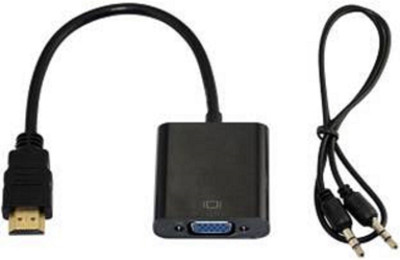 

TECHON TV-out Cable HDMI to VGA with Audio Cable HDMI Cable (White)(Black, For Computer)