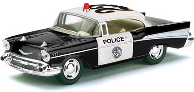 

Kinsmart 1:40 Scale 1957 Chevrolet Bel Air Police Diecast Model Car Toy(Black)