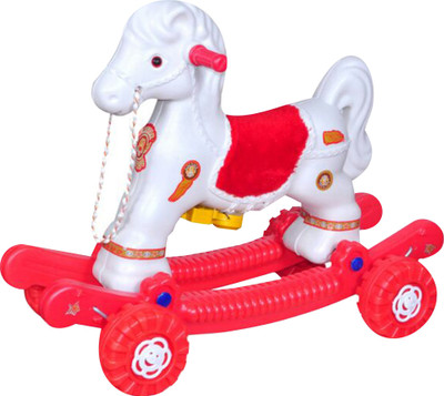 

Babyjoys baby Horse Rider White & Maroon (Chetak Super)(White)