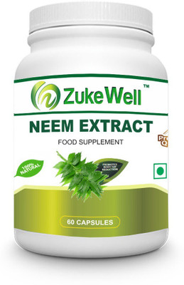 

Zukewell Neem Extract 500 mg (60 Pure Veg Capsules) For Skin Care-Pack of 1(60)