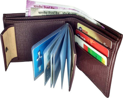 

Wildmount Men Brown Artificial Leather Wallet(10 Card Slots)