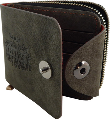 

Teenage Men Green Artificial Leather Wallet(10 Card Slots)