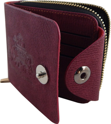 

Teenage Men Maroon Artificial Leather Wallet(10 Card Slots)