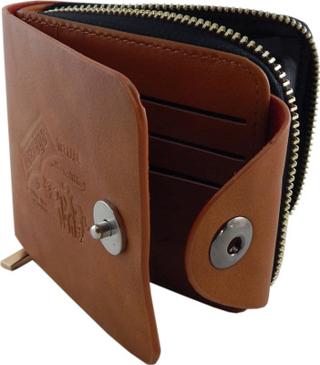 

Teenage Men Tan Artificial Leather Wallet(10 Card Slots)