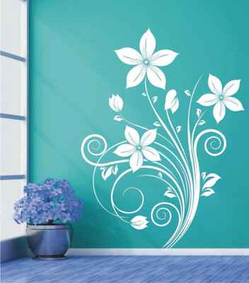 

Wall Guru  Home Décor wall Sticker Sticker(Pack of 1, White
