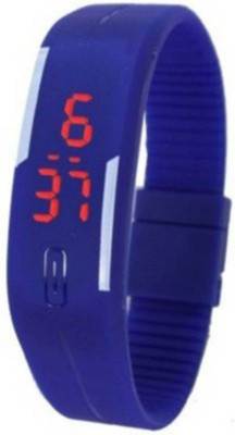 View FASHION POOL MOST STYLISH FAST SELLING SLIM DIAL DISPLAY WITH LED INDICATOR WATCH HAVING PEBBLE BLUE RUBBER MAGNET STRAPS FOR FESTIVAL & FORMAL WEAR COLLECTION Watch  - For Men & Women Wrist Watches Price Online(FASHION POOL)