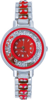 KNACK Stylish color and glass design unique and attractive watch combo women movable stone in dial Red Watch  - For Girls   Watches  (KNACK)