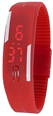 View FASHION POOL SLIM DIAL DISPLAY WITH LED LIGHTS WITH DESIGNER RUBBER COVER WITH MOST STYLISH RUBBER MAGNET BELT STRAPS FOR FESTIVAL & PARTY WEAR COLLECTION Watch  - For Men & Women Wrist Watches Price Online(FASHION POOL)