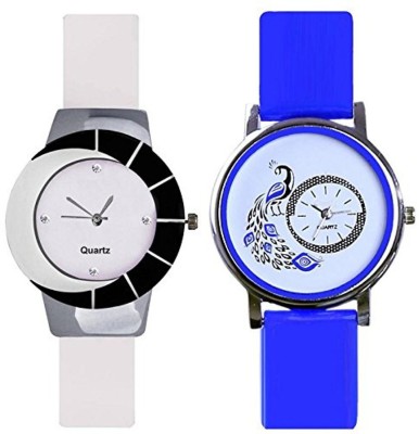 FASHION POOL GLORY MOST STYLISH & STUNNING NEW ULTIMATE COMBO OF ROUND DESIGNER WATCH WITH RUBBER STRAPS COMBO FOR FESTIVAL & PROFESSIONAL WEAR Watch  - For Girls   Watches  (FASHION POOL)