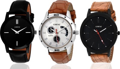 Lorenz MK-035961A Pack of 3 Mens combo of 3 Stylish watches Watch  - For Men   Watches  (Lorenz)