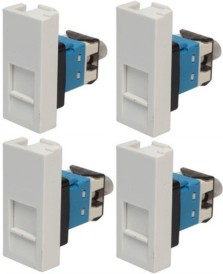 

ABB CPW1RJ45 RJ 45 JACK CAT6 Wire Connector(White, Pack of 4)