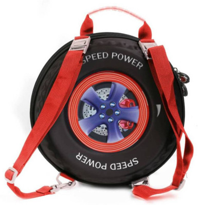 

ShopyBucket Tyre 3D Backpack For Kids P3 2.5 L Trolley Backpack(Multicolor)