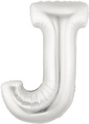 

Theme My Party Solid Solid J Letter Foil Balloons Balloon (Silver, Pack of 1) Balloon(Silver, Pack of 1)
