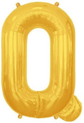 

Theme My Party Solid Solid Foil Balloon-30 Inch Alphabet (Q) Golden Balloon (Gold, Pack of 1) Balloon(Gold, Pack of 1)