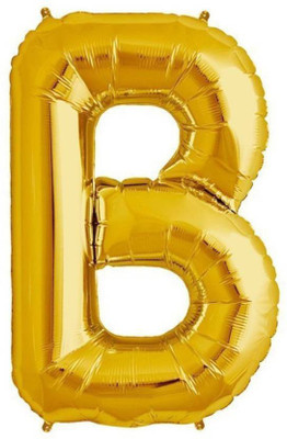 

Theme My Party Solid Solid Foil Balloon 30" Inch Letter "A to Z" Alphabets (B)- Golden (Golden- B Shape) Balloon (Gold, Pack of 1) Balloon(Gold, Pack of 1)