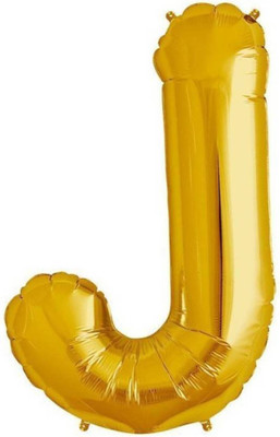Theme My Party Solid Solid Foil Balloon 30" Inch Letter "A to Z" Alphabets (J)- Golden Balloon (Gold, Pack of 1) Balloon(Gold, Pack of 1)