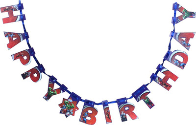 

Funcart Avenger Happy Birthday Die-Cut Banner(5.7 ft, Pack of 1)