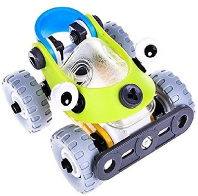 

TALKING GANESHA 53 Pieces DIY Car Building Playset made from flexible ABS Bendable BPA Free Plastic(Multicolor)