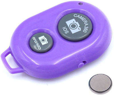 ReTrack Camera Wireless Bluetooth Remote Controler Shutter For Selfie Stick-Tripod-Samrt Phone Camera Remote Control(Purple) available at flipkart for Rs.199