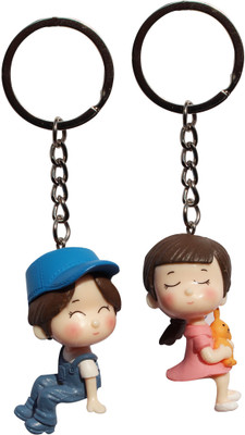 

CTW Naughty Cute Romantic Mini Couple Valentine Gift Key Chain(Multicolor)