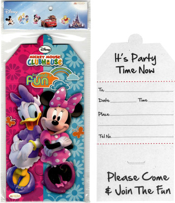 

Funcart Minnie Club House Invitation Card(Multicolor, Pack of 10)