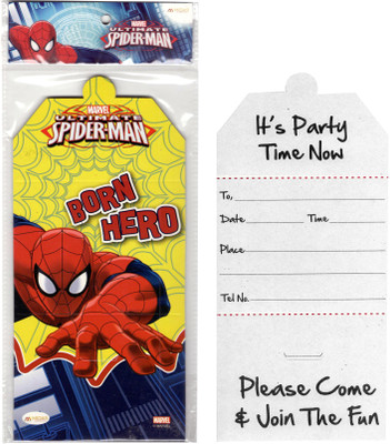 

Funcart Spiderman Invitation Card(Multicolor, Pack of 10)