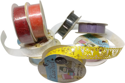 

Aumni Crafts Single Sided Crafts and Packaging Adhesive Tapes (Manual)(Set of 8, Multicolor)