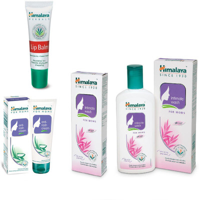 

Himalaya Lip Balm, Anti Rash Cream, Intimate Wash(Set of 4)