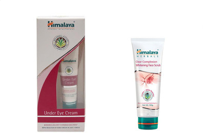 

Himalaya under eye cream, clear complexion face scrub(Set of 2)