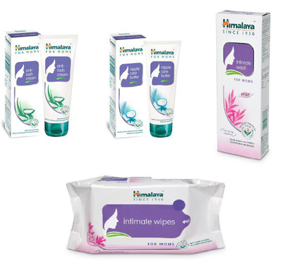 

Himalaya Intimate Wipes, Intimate Wash, Anti Rash Cream, Nipple Care Butter(Set of 4)