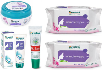 

Himalaya Nipple Care Butter, Soothing Body Butter, Lip Balm, Intimate Wipes,(Set of 5)