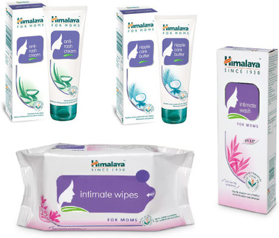 

Himalaya Anti Rash Cream, Nipple Care Butter, Intimate Wash, Intimate Wipes(Set of 4)