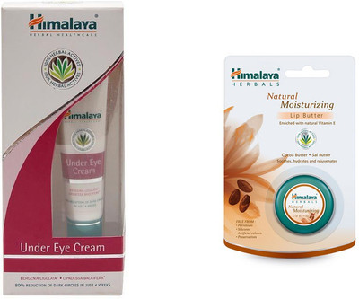 

Himalaya under eye cream, natural moisturizing lip butter(Set of 2)